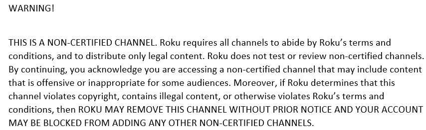 ROKU CHANNEL IS FREE TO DOWNLOAD THROUGH THE  STORE