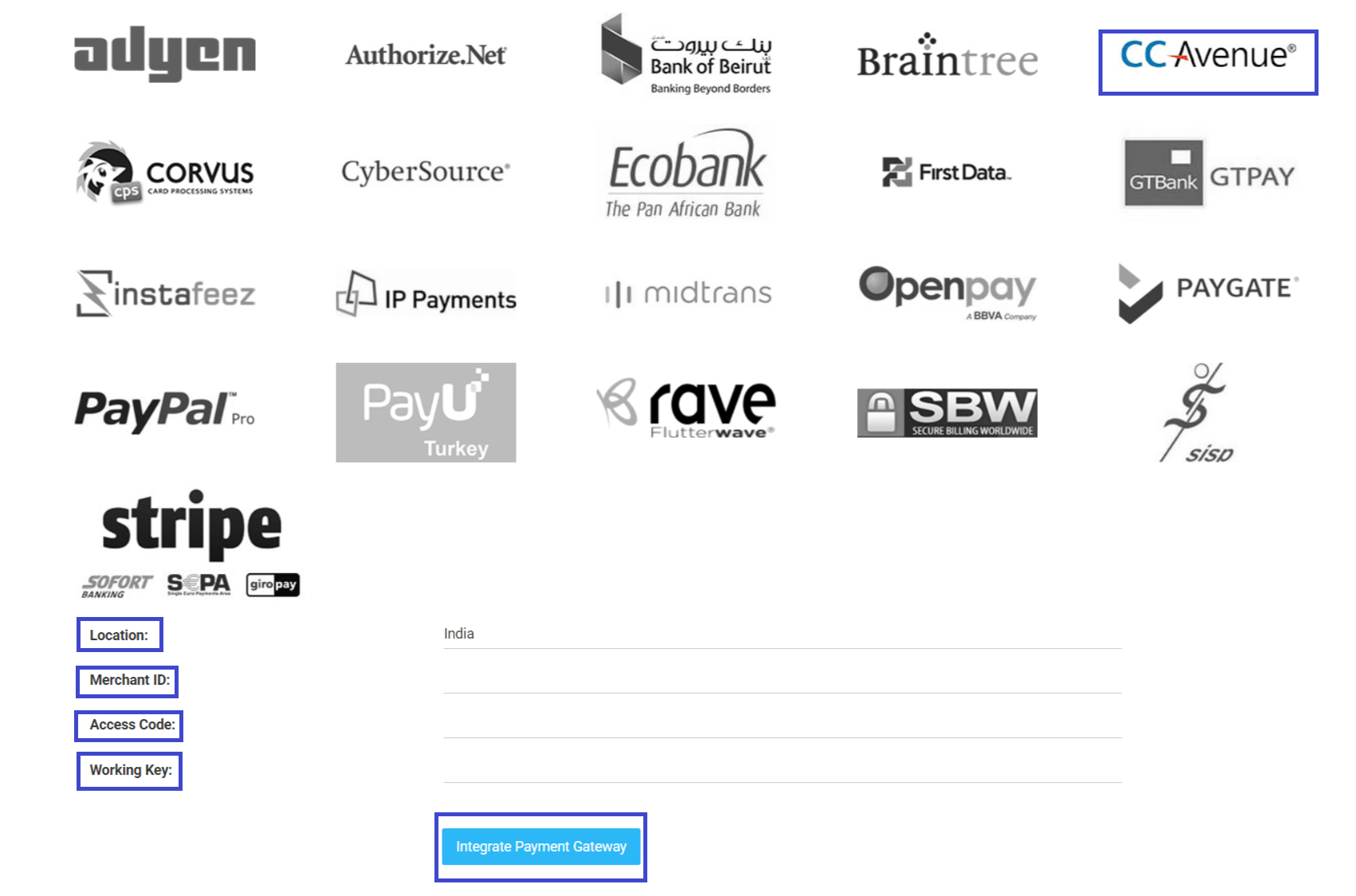 Adding CC Avenue Payment Gateway - Help Center