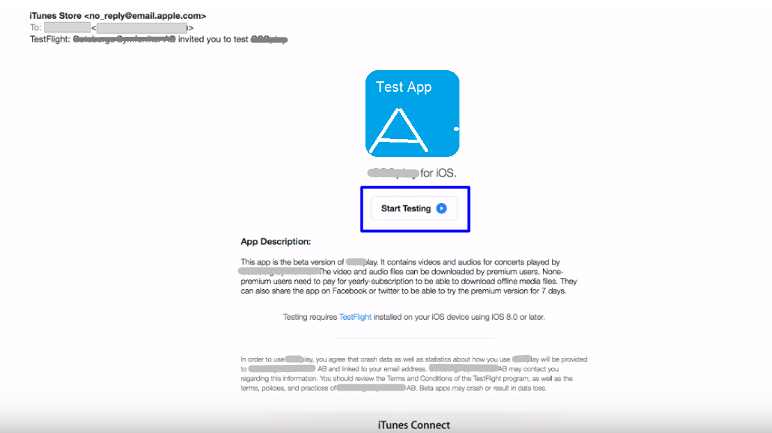 Installing Apple App Via TestFlight - Center