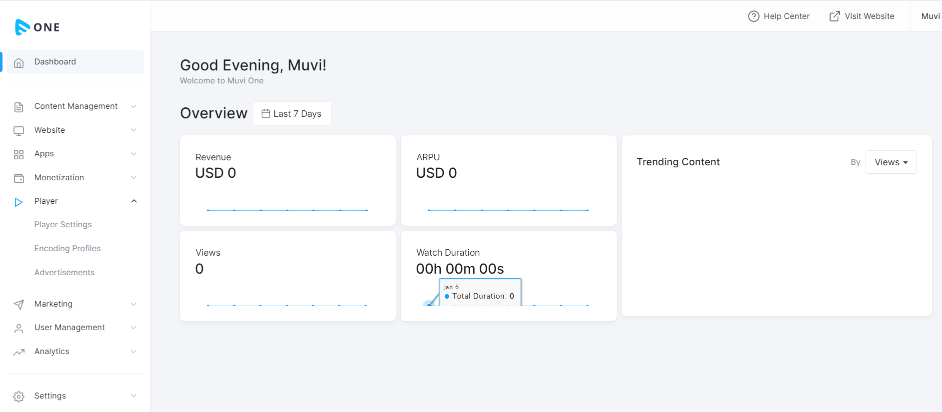 Getting Started With Muvi One Quick Start Guide Help Center
